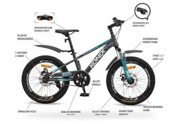 KONEX 20KX505-12PL-SE Metallic Grey — feature callouts