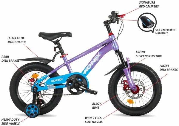 KONEX 16KX404 Metallic Purple — feature callouts
