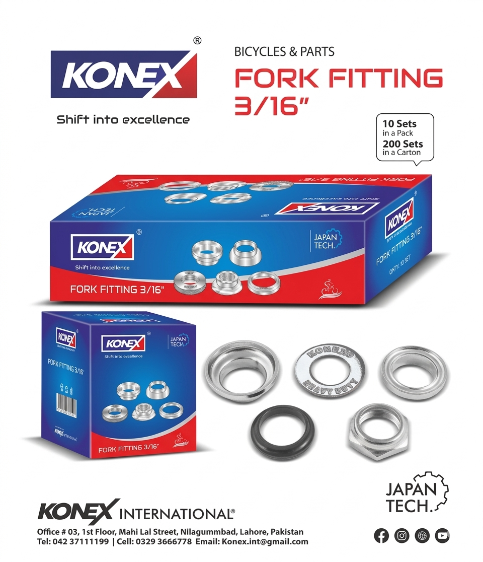 KONEX Fork Fitting 3/16 (Per Piece)