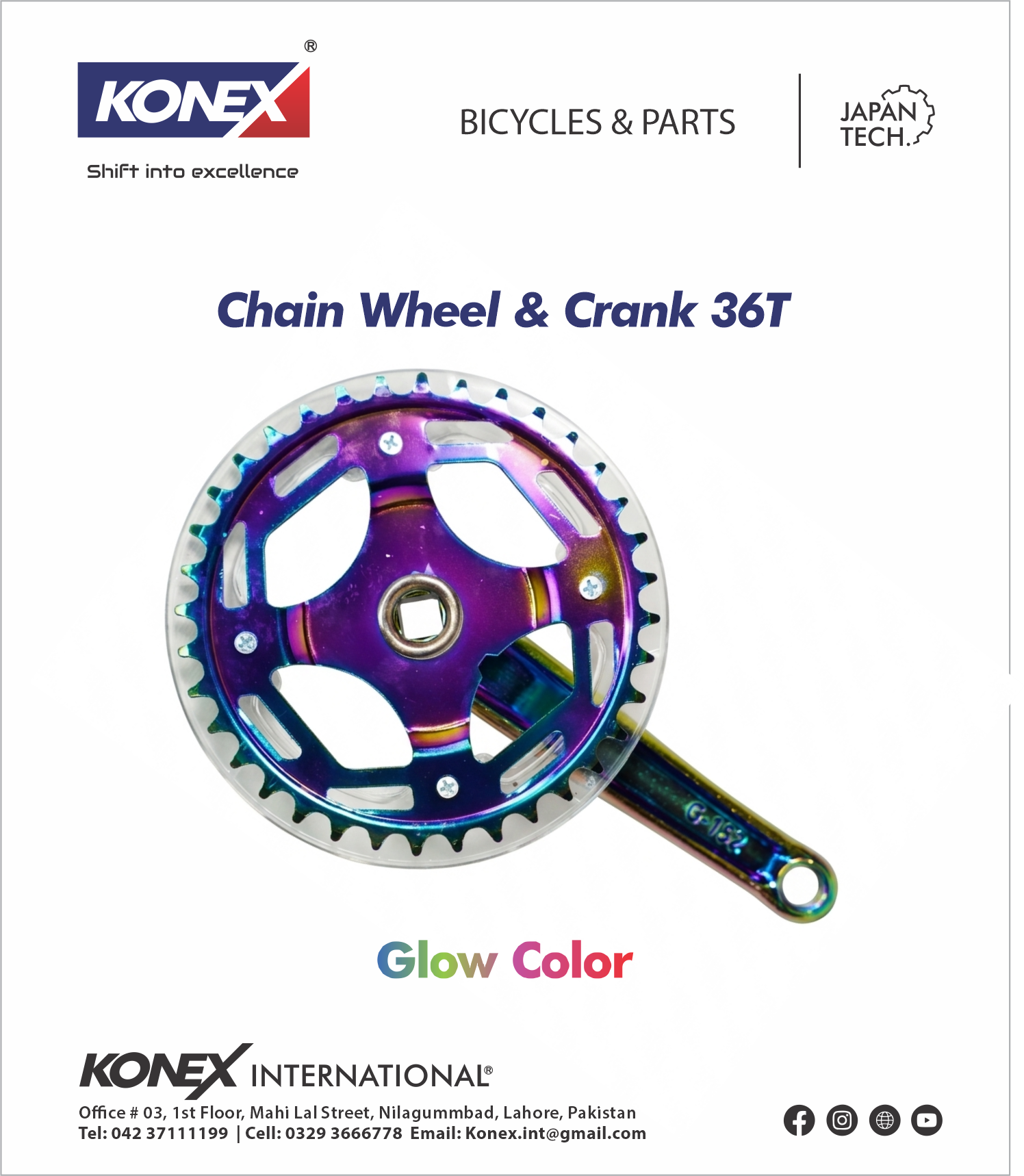 KONEX Chain Wheel & Crank 36T - Image 2