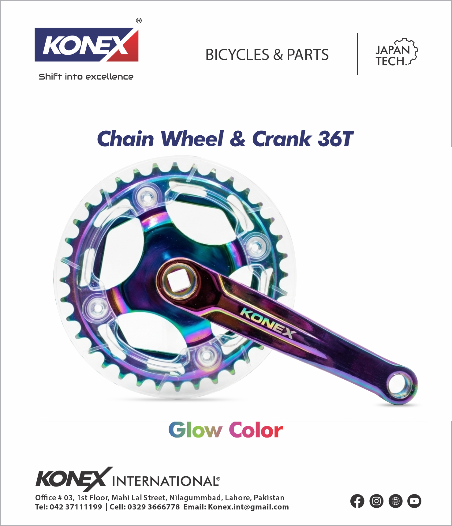 KONEX Chain Wheel & Crank 36T